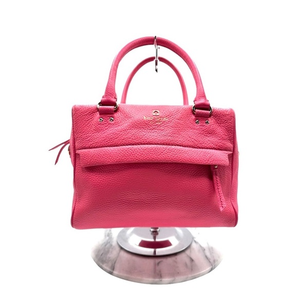 Kate Spade Pink Pebble Leather Boxy Handbag - Picture 16 of 16